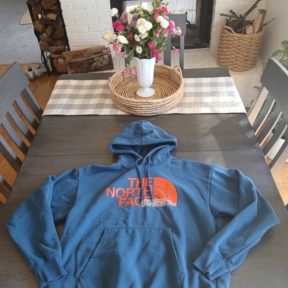 The North Face Blue Hoodie Men's M Excellent condition - Picture 2 of 5